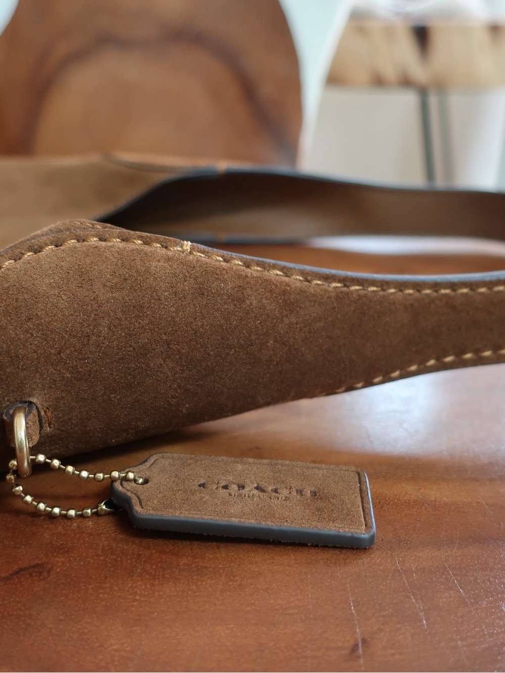 COACH Brown Suede Shoulder Hobo Bag - Picture 7 of 16